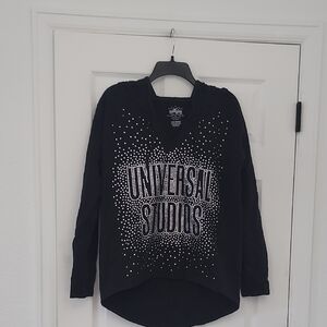 Universal Black Cotton Hoodie